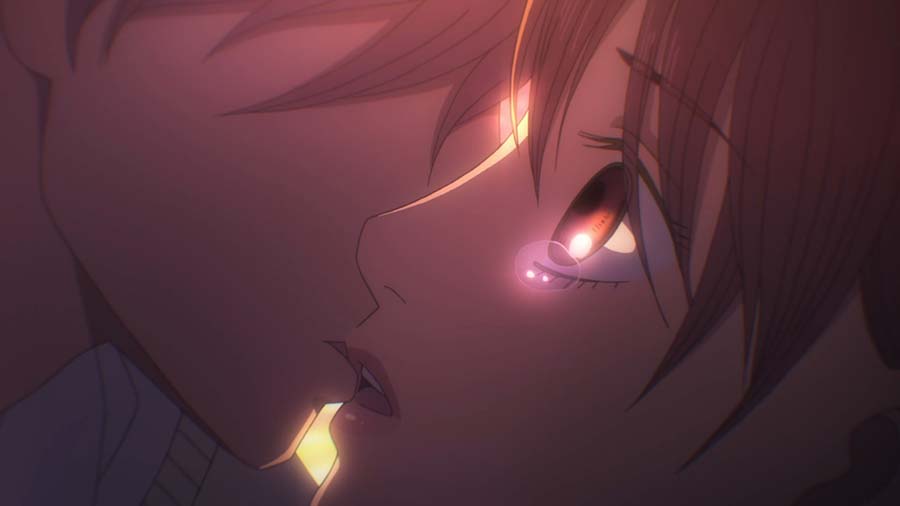 Taichi ruba un bacio a Chihaya verso la fine della serie.